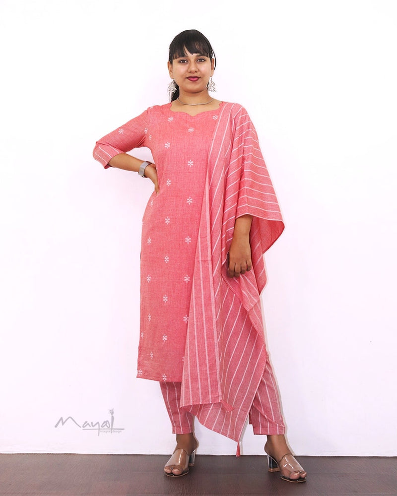 Dazzle Pink Cotton Kurta