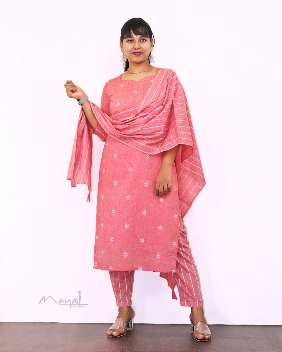 Dazzle Pink Cotton Kurta