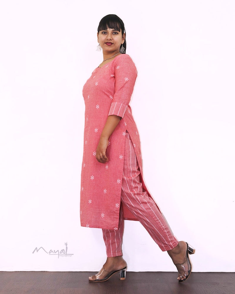 Dazzle Pink Cotton Kurta