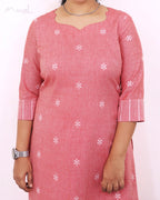 Dazzle Pink Cotton Kurta