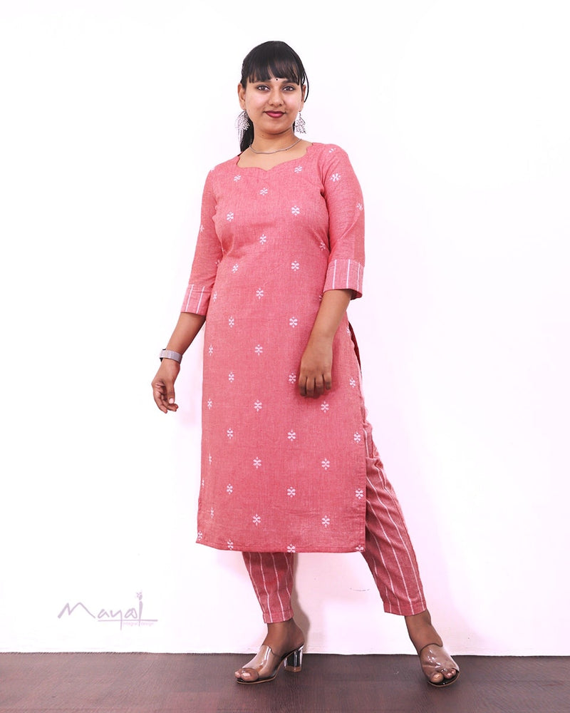 Dazzle Pink Cotton Kurta