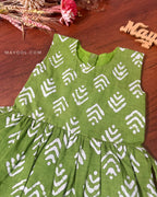 Green Batik Kids Frock