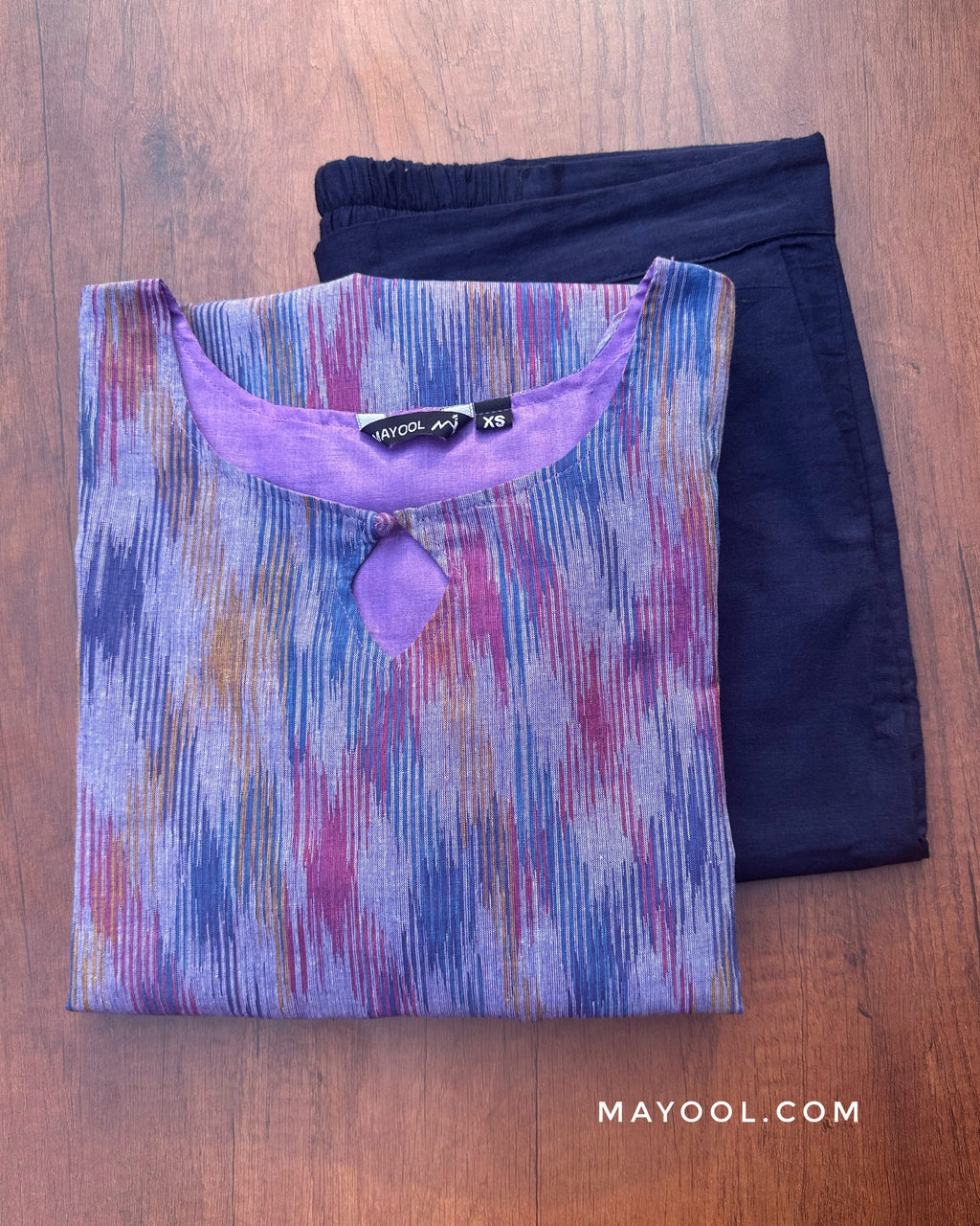 Lavender Blue Cotton Kurta