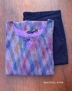 Lavender Blue Cotton Kurta