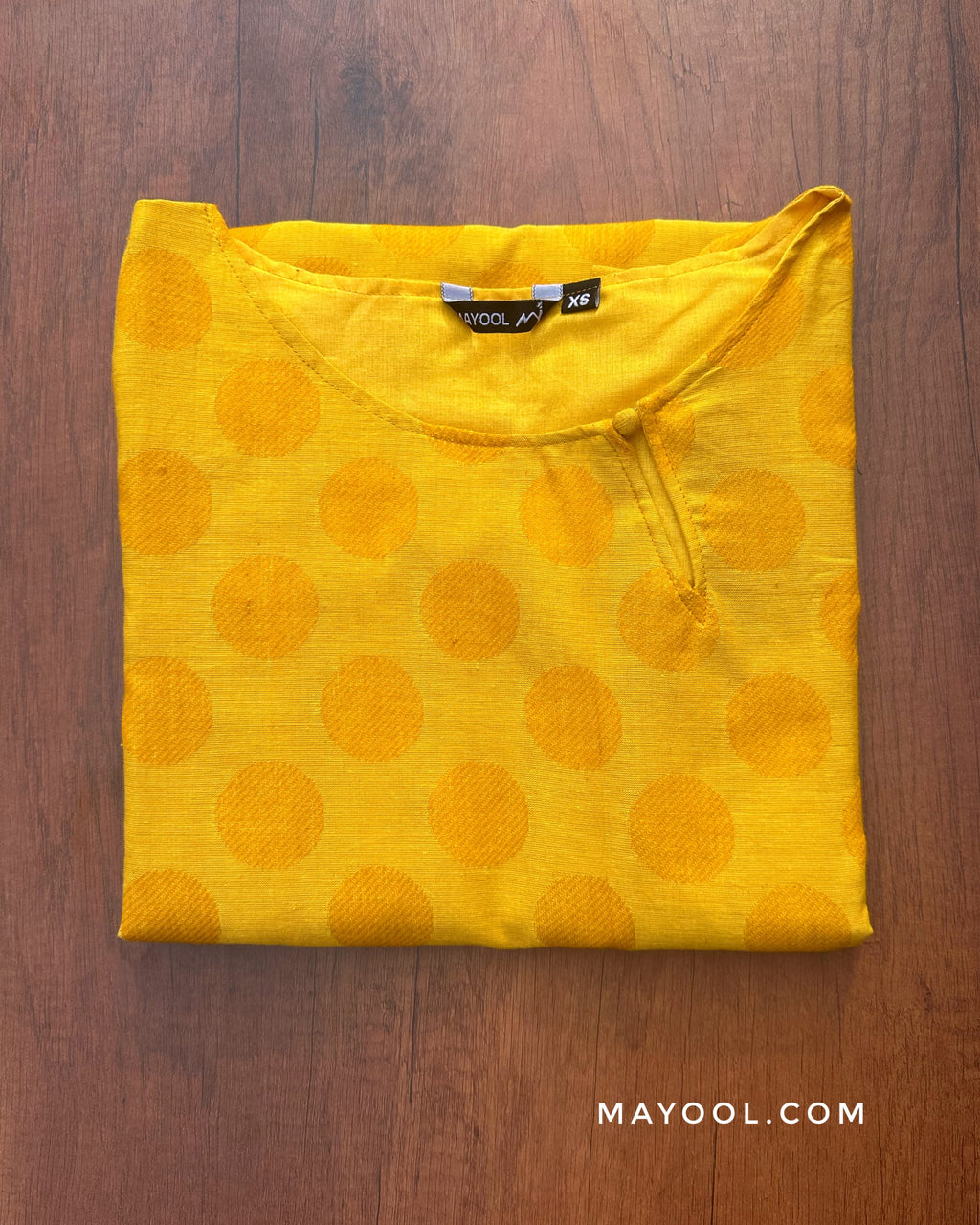Sunflower Yellow Jacquard Cotton Kurta