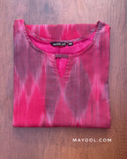 Ruby Pink Cotton Kurta