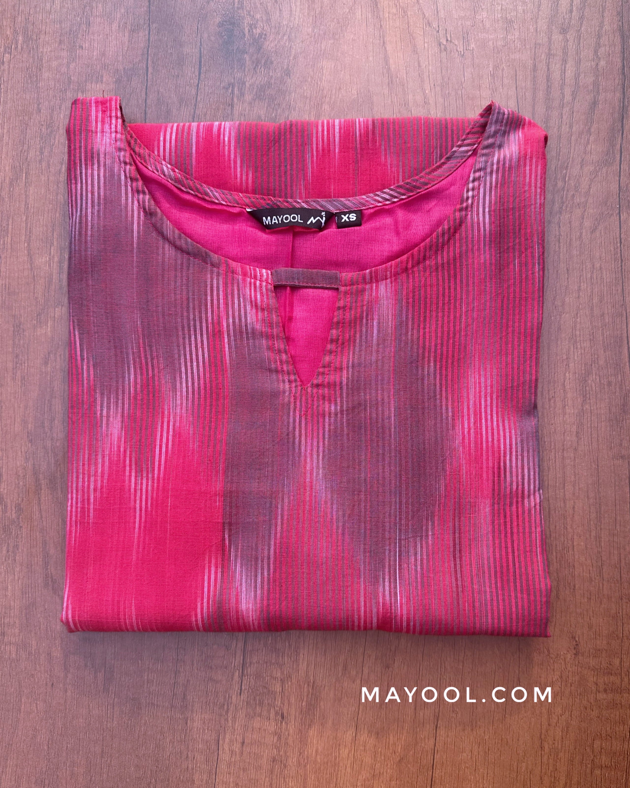 Ruby Pink Cotton Kurta