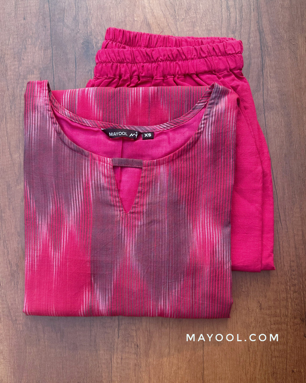 Ruby Pink Cotton Kurta