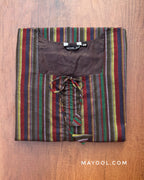 Purple Multicolour Stripe Cotton Kurta