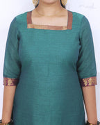 Dark Cyan Traditional Cotton Kurta