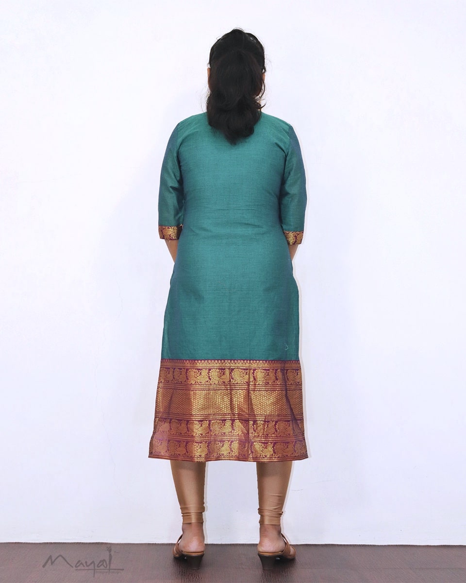 Dark Cyan Traditional Cotton Kurta
