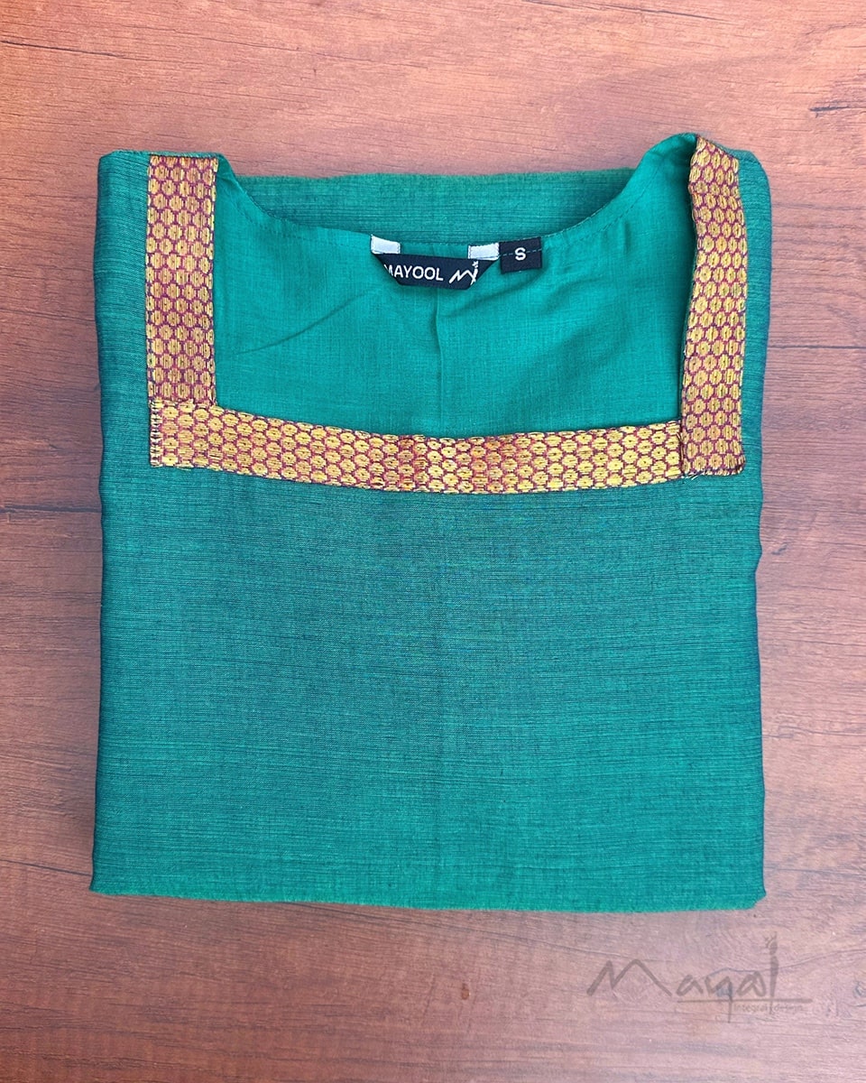 Dark Cyan Traditional Cotton Kurta