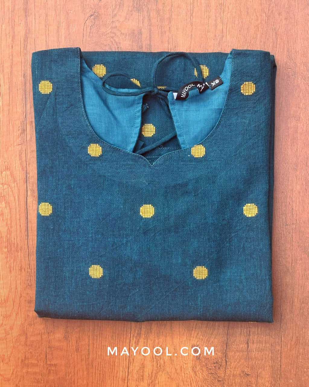 Imperial Blue Jacquard Cotton Kurta