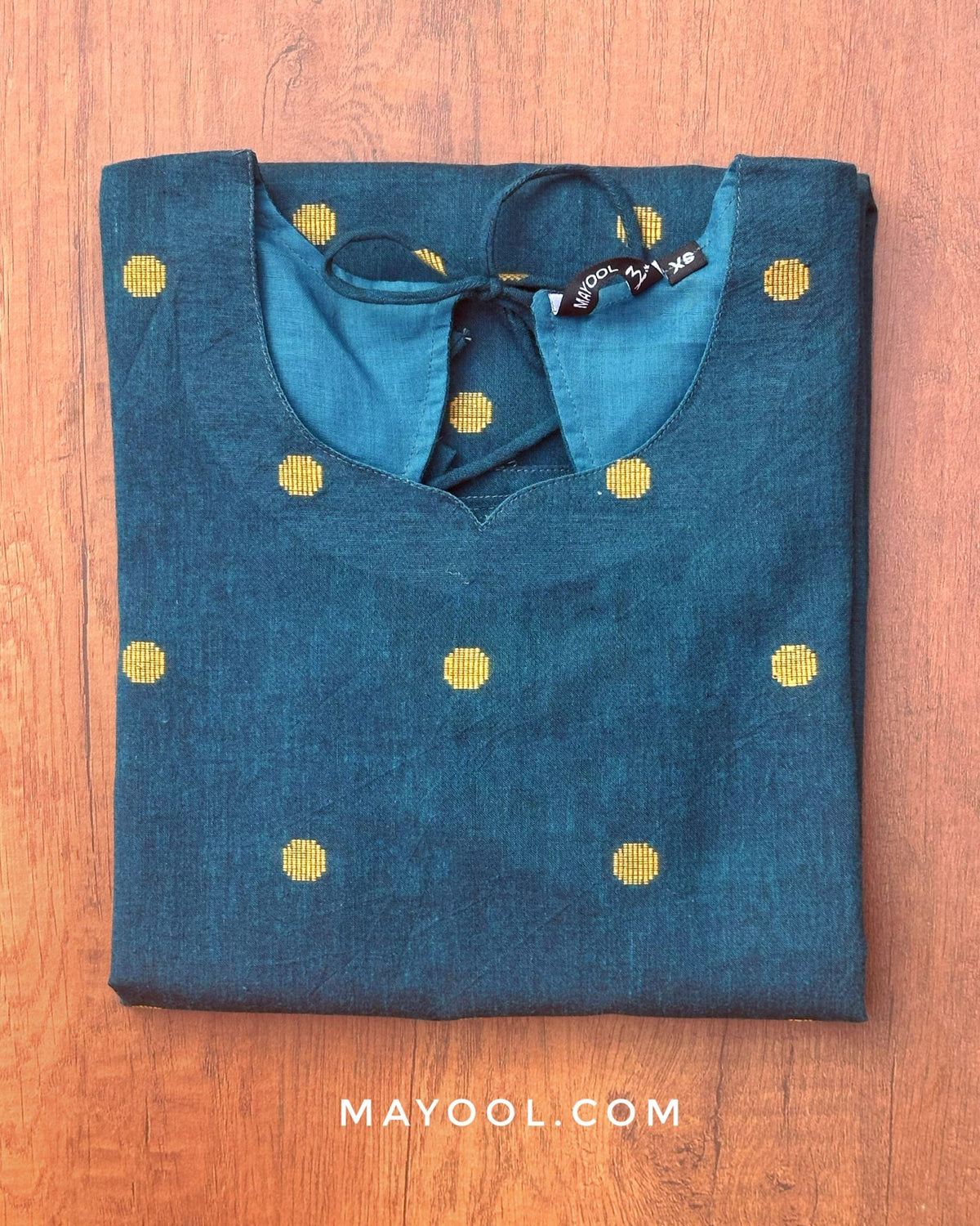 Imperial Blue Jacquard Cotton Kurta