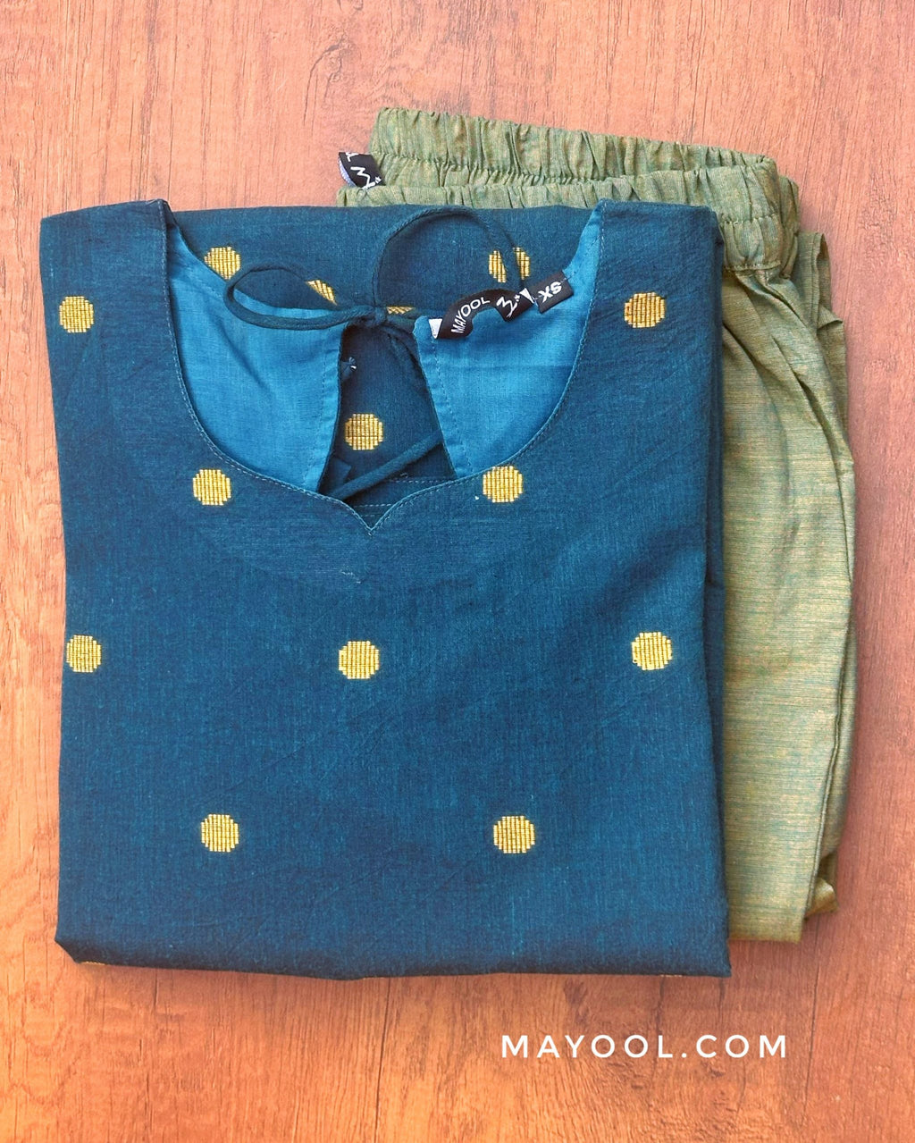 Imperial Blue Jacquard Cotton Kurta