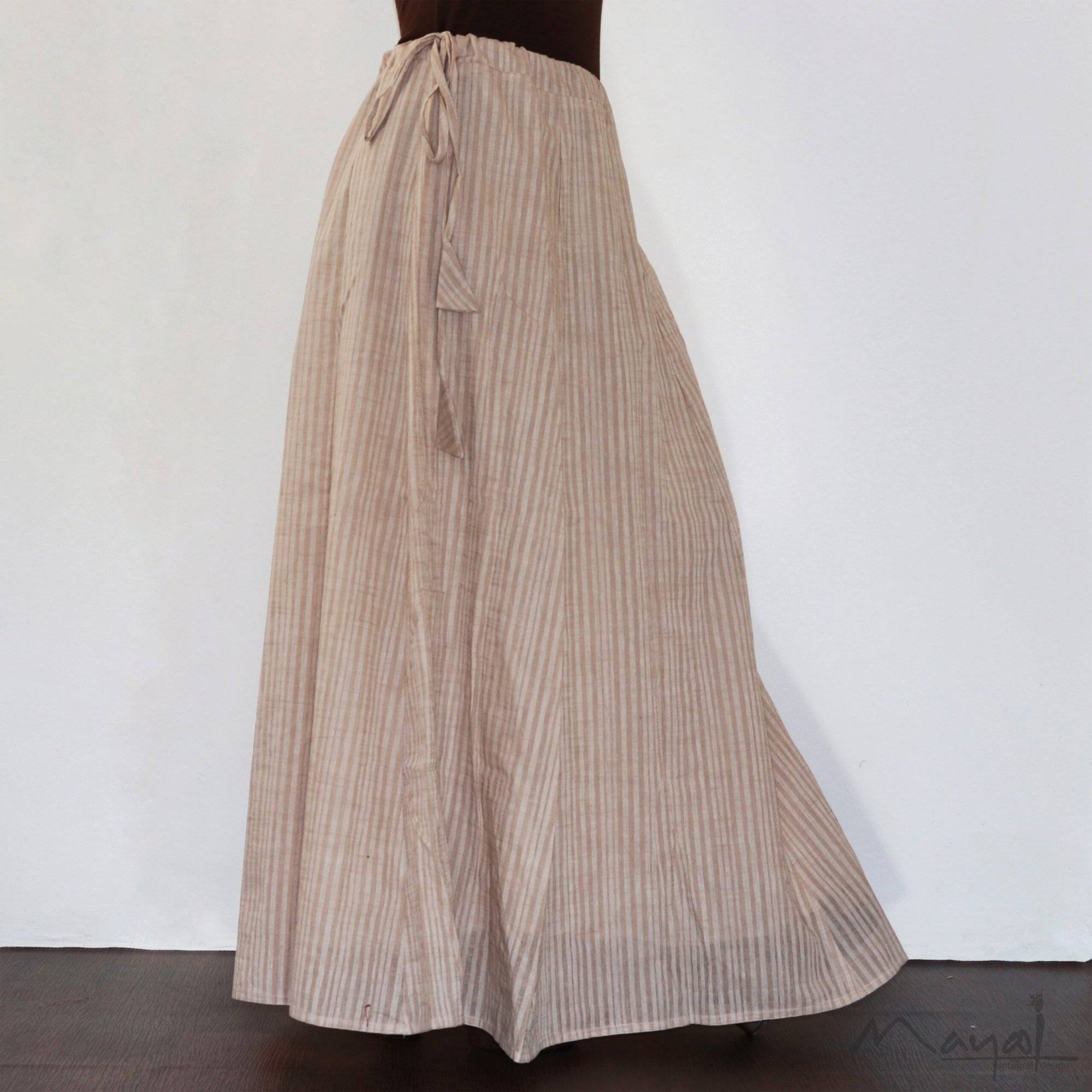 Sandel Stripe Cotton Circular Skirt
