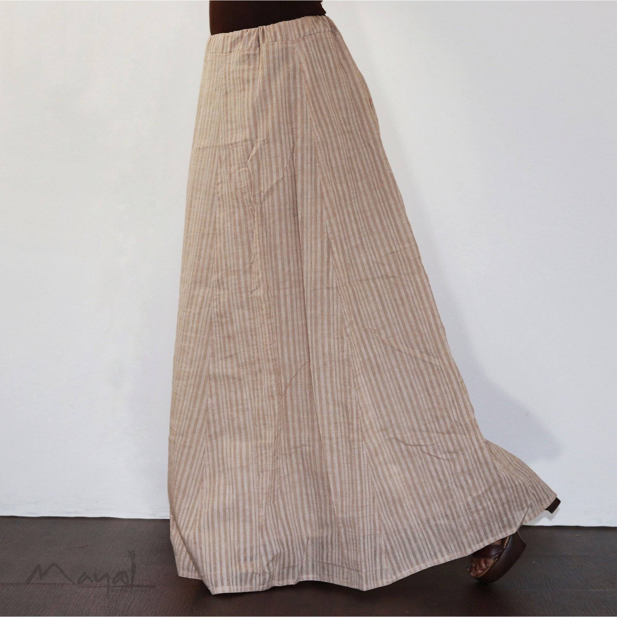 Sandel Stripe Cotton Circular Skirt