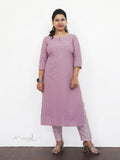 Kobi Pink Stripe Cotton Kurta