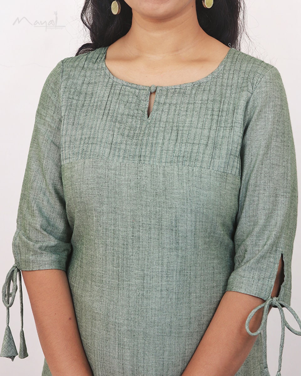 Laurel Green Solid Kurta
