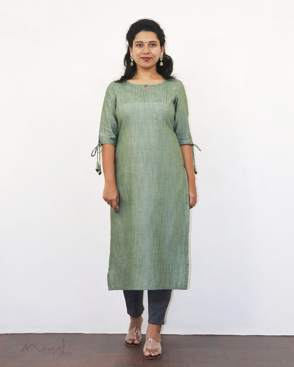 Laurel Green Solid Kurta