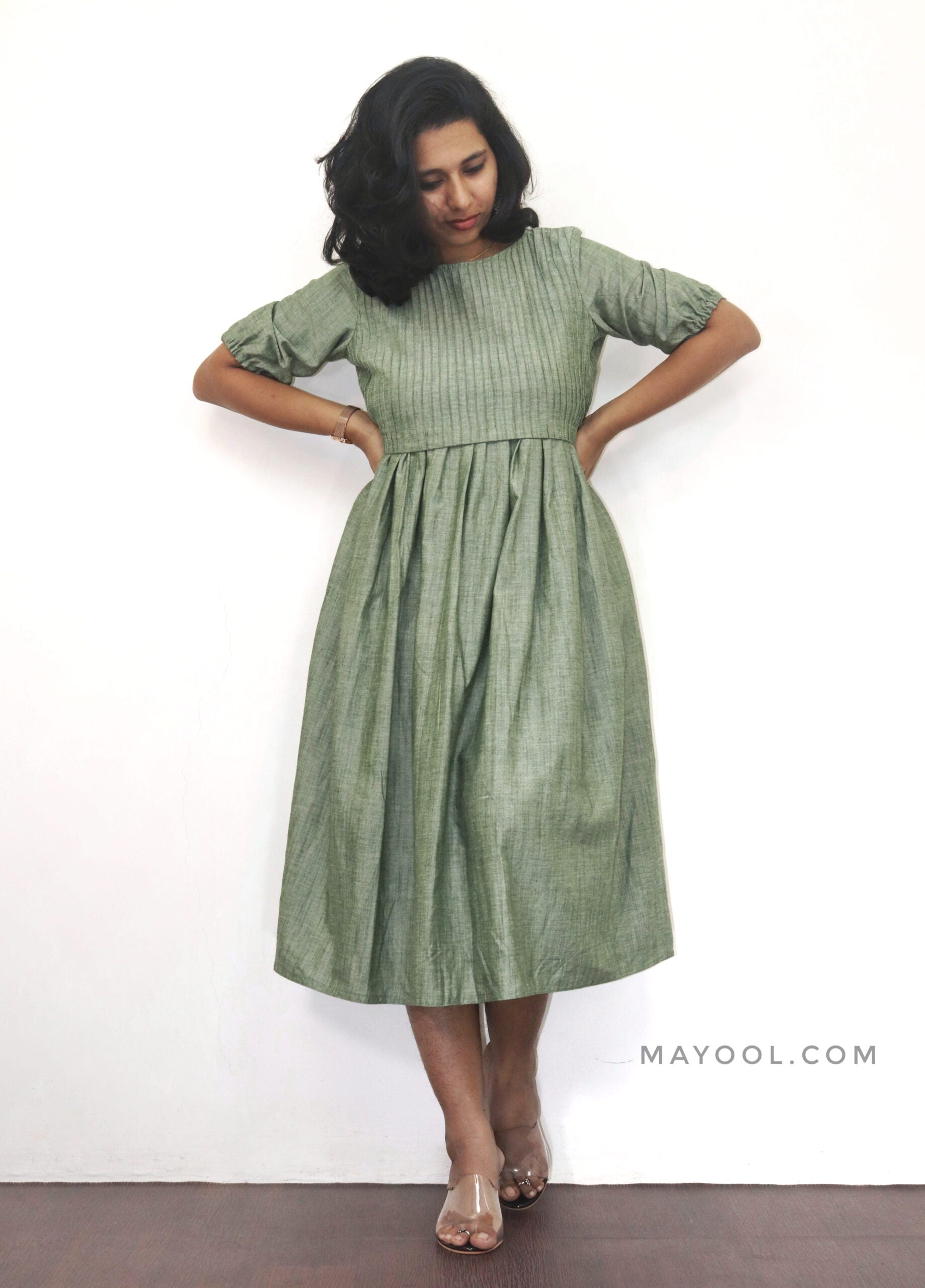 Laurel Green Maternity Cotton Dresses