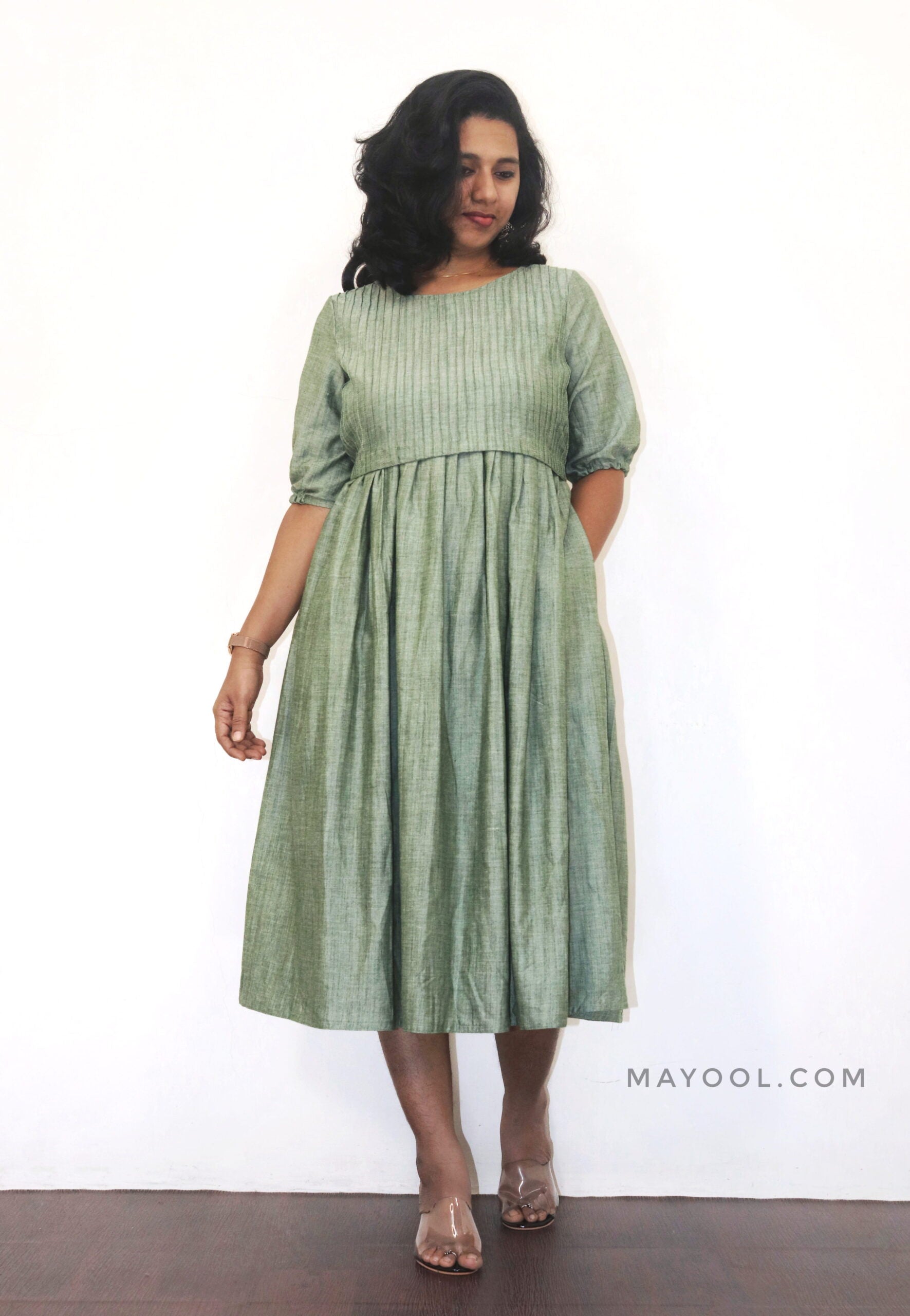 Laurel Green Maternity Cotton Dresses Mayool Laurel Green Maternity Cotton Dresses Mayool