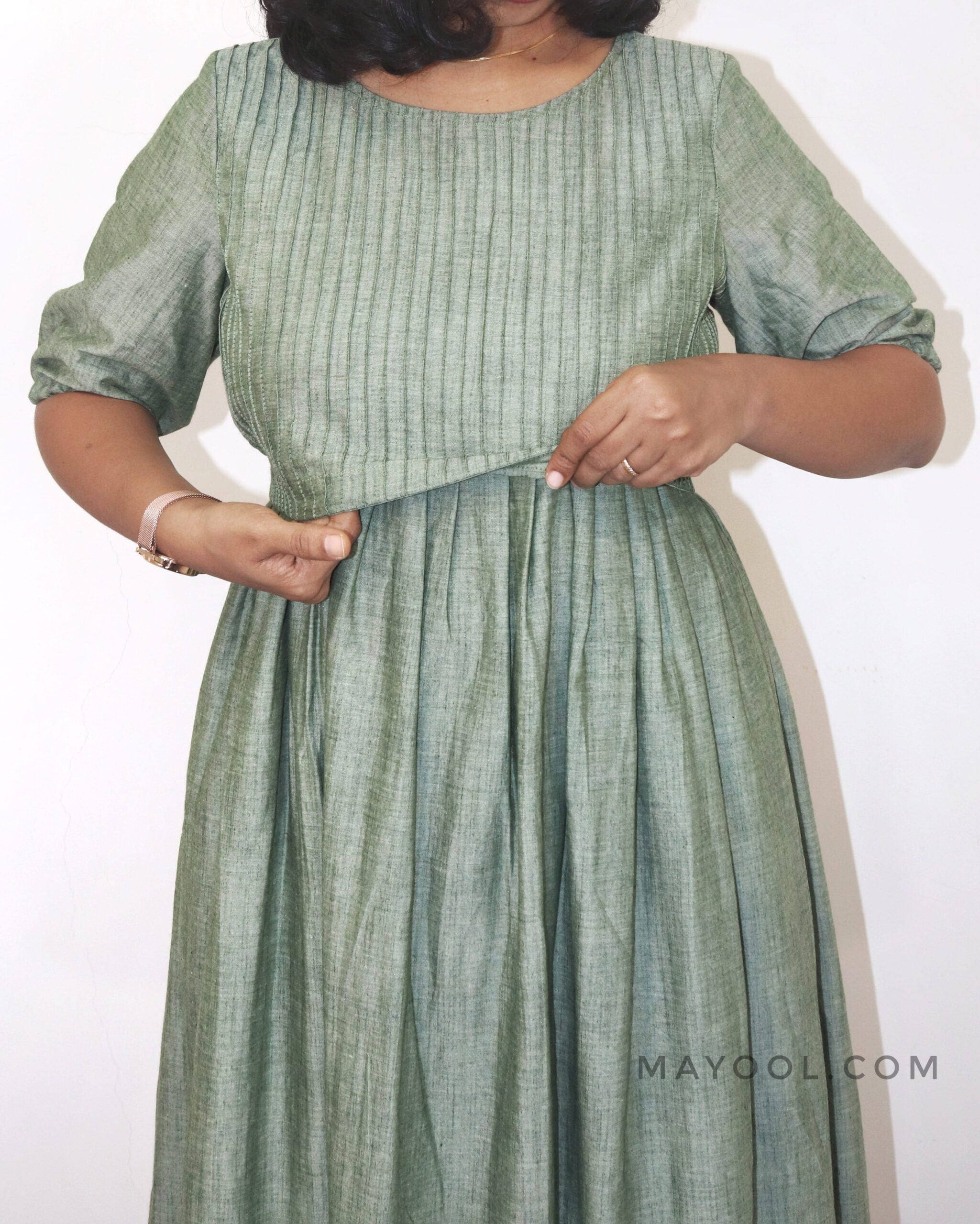Laurel Green Maternity Cotton Dresses Mayool Laurel Green Maternity Cotton Dresses Mayool