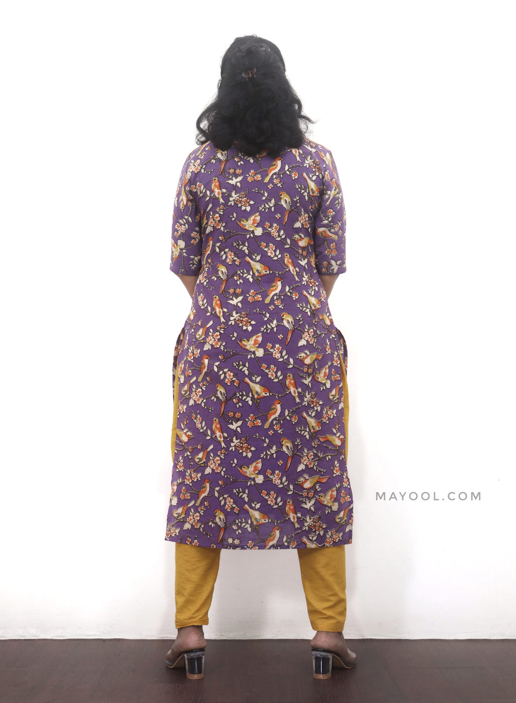 Lavender Kalamkari Cotton Kurta