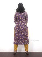 Lavender Kalamkari Cotton Kurta