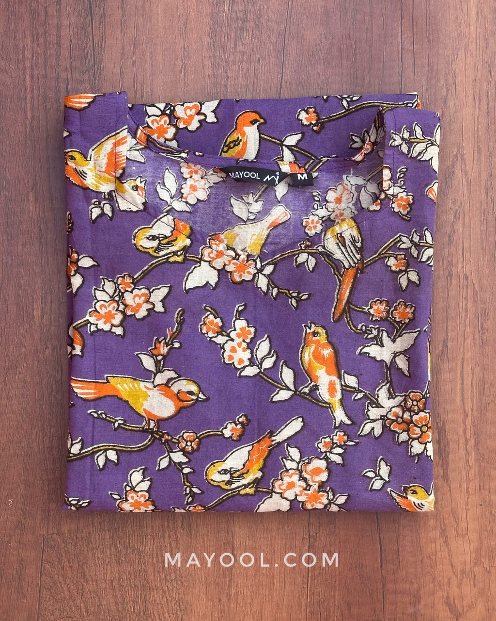 Lavender Kalamkari Cotton Kurta