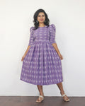 Lavender Ikat Fit &amp; Flare Dresses