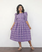 Lavender Ikat Fit &amp; Flare Dresses