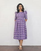 Lavender Ikat Fit &amp; Flare Dresses