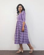 Lavender Ikat Fit &amp; Flare Dresses