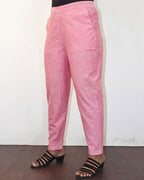 Flamingo Pink Cotton Formal Fit Pant