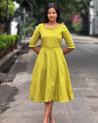 Light Green Self Design Twirl Design