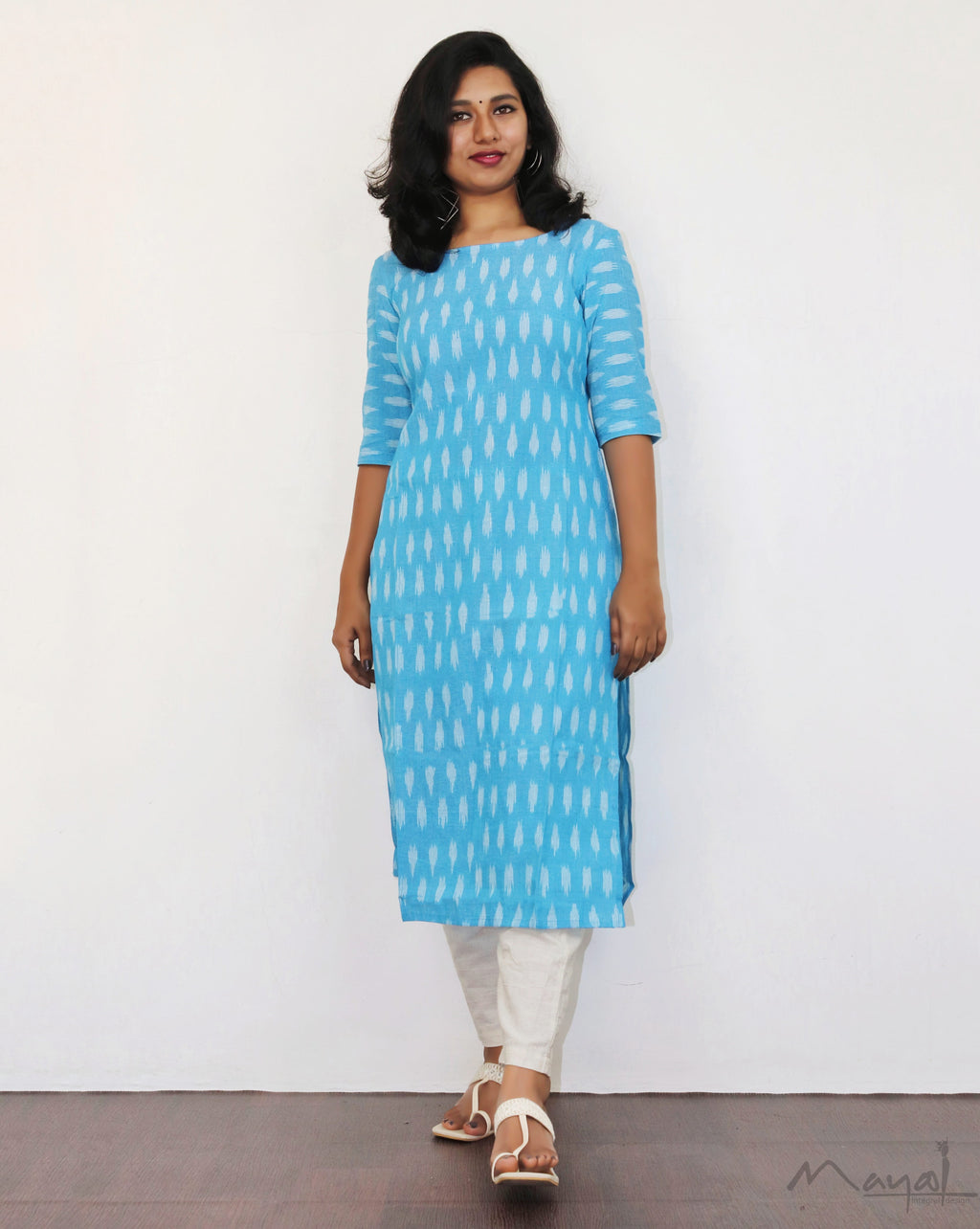 Sky Blue Ikat Kurta
