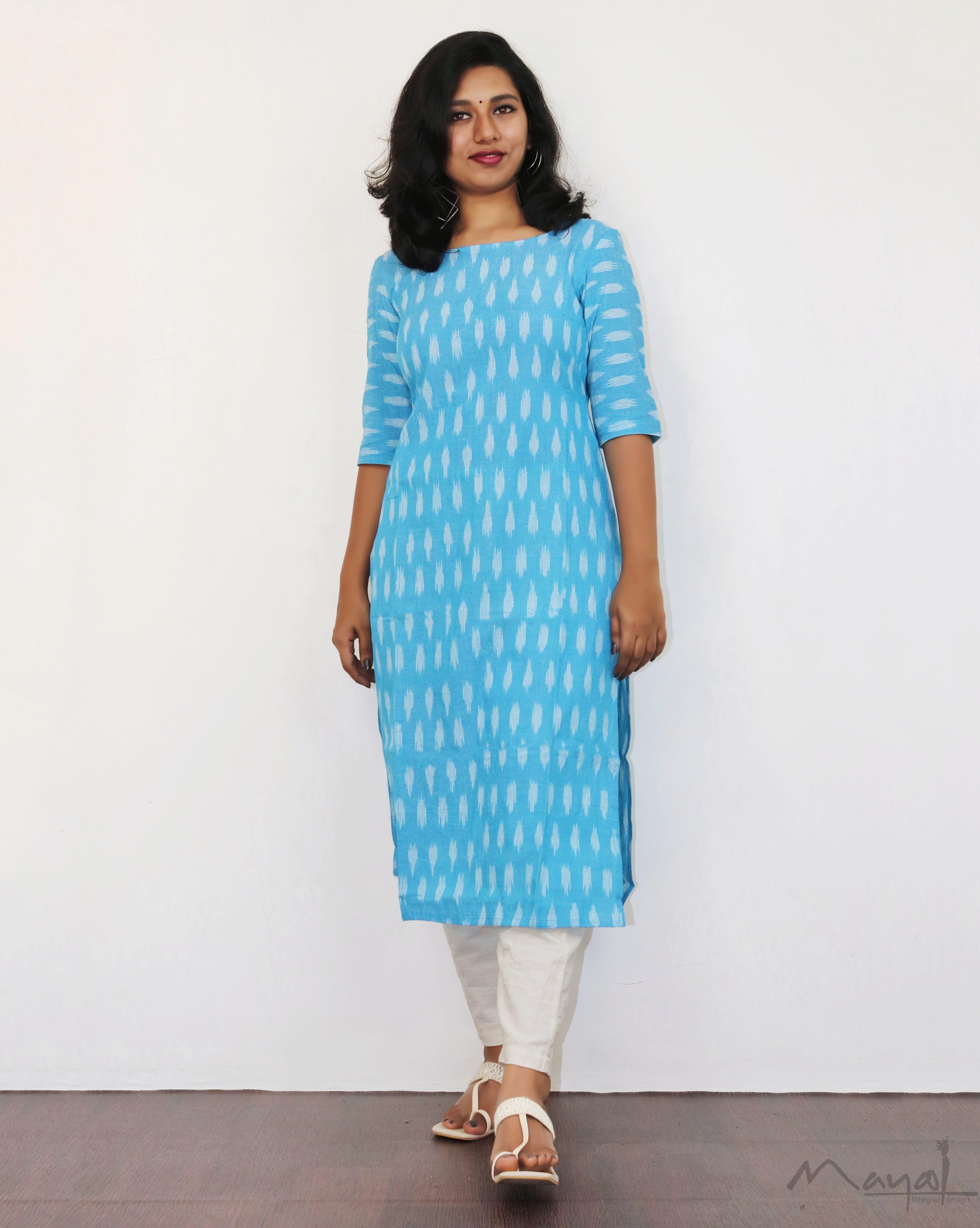 Sky Blue Ikat Kurta