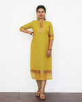 Lime Green Traditional Cotton Kurta