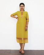 Lime Green Traditional Cotton Kurta