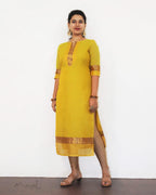 Lime Green Traditional Cotton Kurta