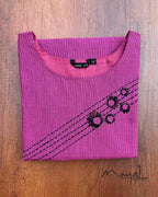 Magenta Pink Kurta With Minimal Embroidery
