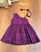 Midnight Purple Cotton Kids Frock