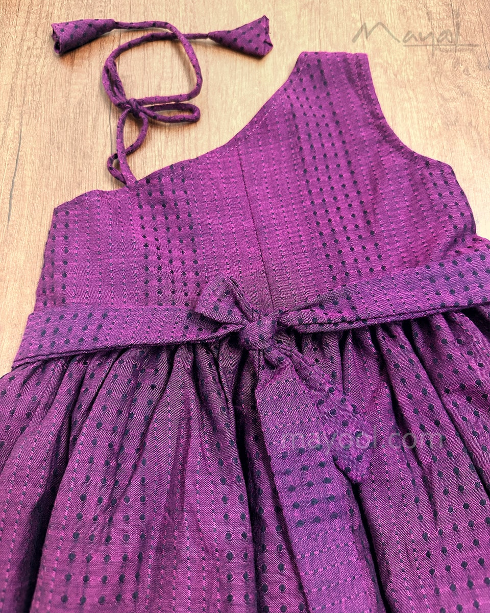 Midnight Purple Cotton Kids Frock