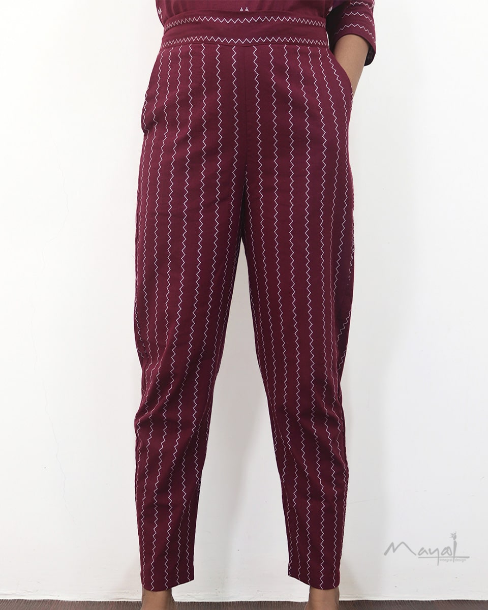 Wine Purple Cotton Kurta