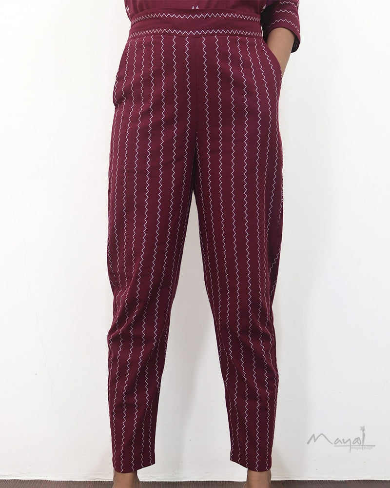 Wine Purple Cotton Kurta