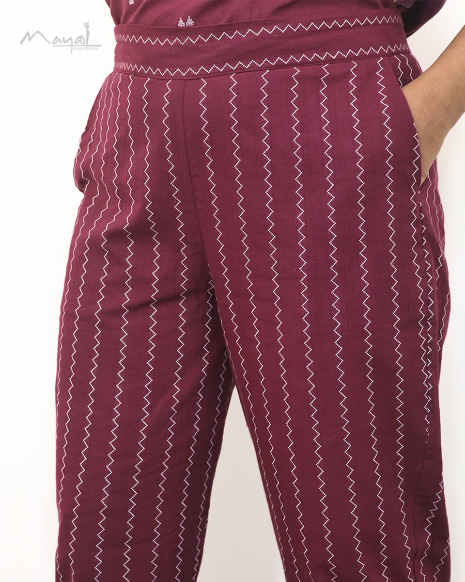 Wine Purple Cotton Kurta