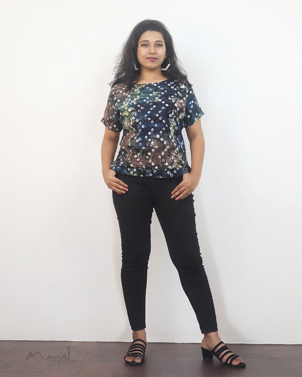 Multicolour Batik Cotton Short Top
