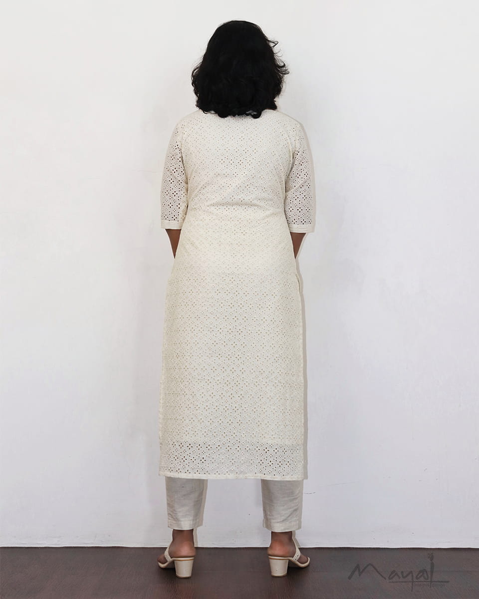 Off-white Cotton Hakoba Kurta