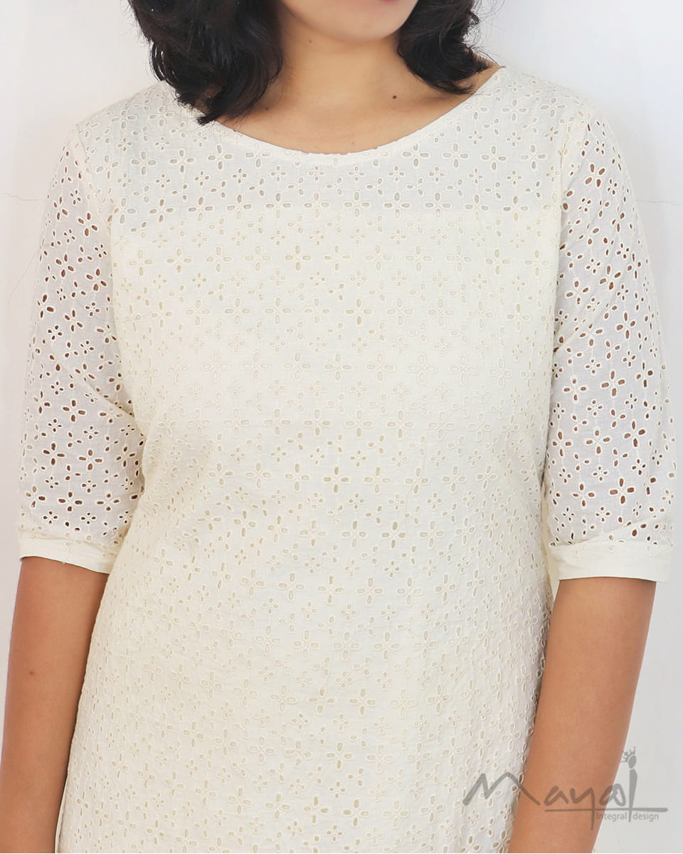 Off-white Cotton Hakoba Kurta